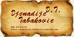 Đenadije Tabaković vizit kartica